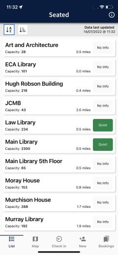 SeatEd app list screenshot
