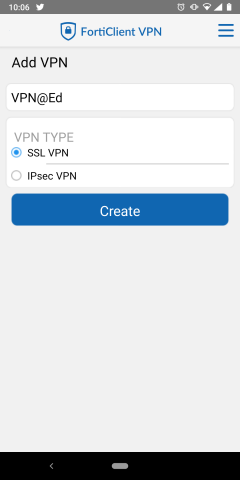 FortiClient VPN Add VPN Connection