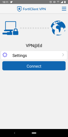 FortiClient VPN - Connect
