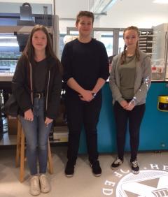 Ally and Nicole visited the Edinburgh Genome Foundry, hosted by Scott Neilson (centre)