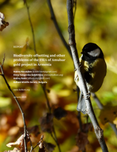 Biodiversity offsetting and other problems of the ESIA of Amulsar gold project in Armenia front cover of bird