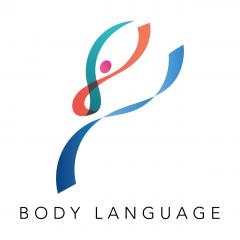 Logo for Body Language exhibition featuring a person dancing