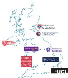 BR-UK Map with eight partnering universities