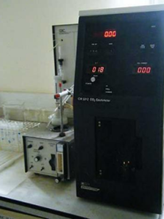 A scientific coulometer in a laboratory