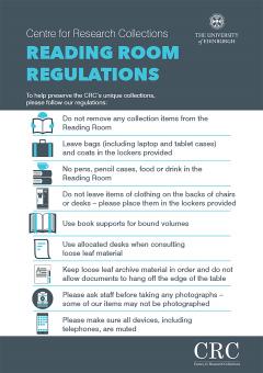 Reading Room Regulations