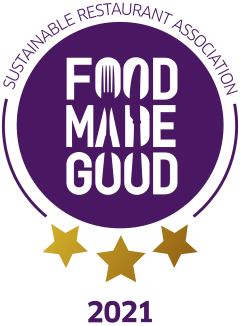 Food Made Good, three stars, 2021, Sustainable Restaurant Association