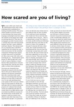 "How scared are you of living?" article