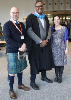 Photo of Dr Robin, Dr Elika and 2022 MFM graduate