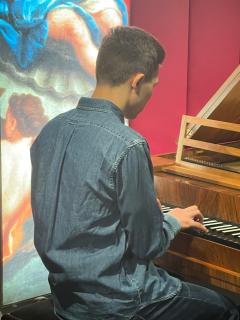 Young Ukrainian at piano 