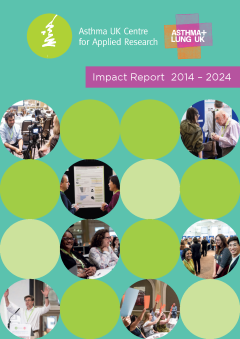 Cover from the Asthma UK Centre for Applied Research Impact Report 2014-2024