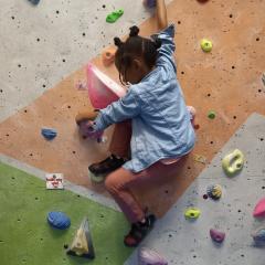 Image shows free climbing sessions for Edinburgh Young Carers at University of Edinburgh Sport & Exercise