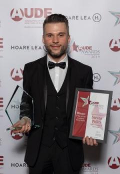Steven Poliri, winner of the Emerging Talent Award at the 2019 Association of University Directors of Estates (AUDE) awards.