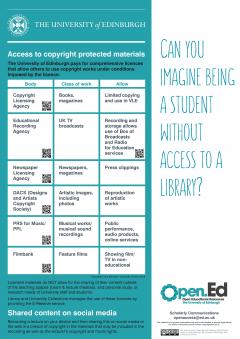 Image preview of Library resources and educational licences - Poster provided as PDF on this page.
