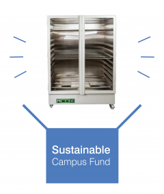 Drying oven coming out of sustainable campus fund box