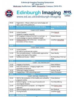 Follow the day on twitter @EdinUniImaging - for hourly news use #EIOS17