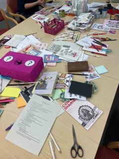 Photograph of Being Human Festival event Making Zines in Crip Time