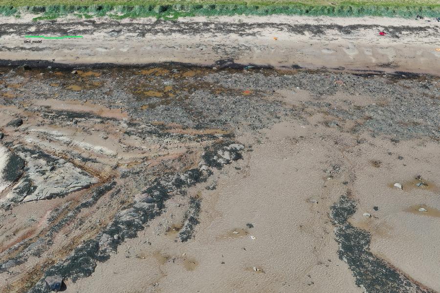 3D model of Tyne Sands beach, Tyninghame, Scotland derived from drone imagery