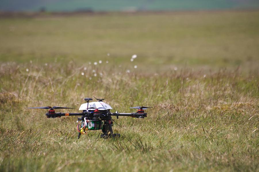 T680 drone on the ground at Auchencorth Moss
