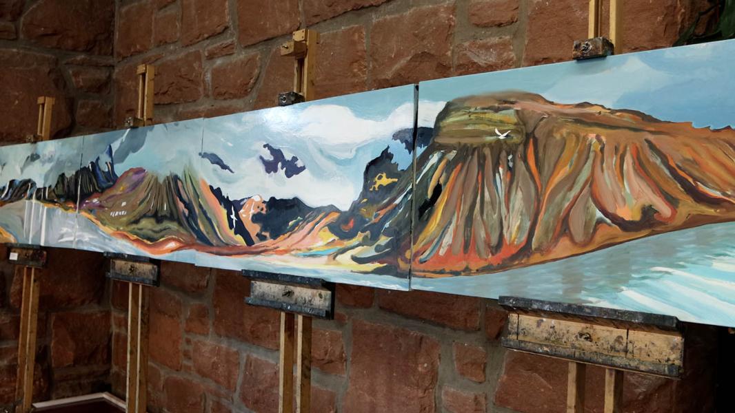 Painting of Arctic landscape