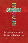 Book cover for Christianity in the Twentieth Century: red with a multi-coloured cross