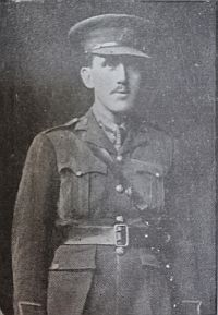 Black and white photo of Thomson S Mackie in Army uniform