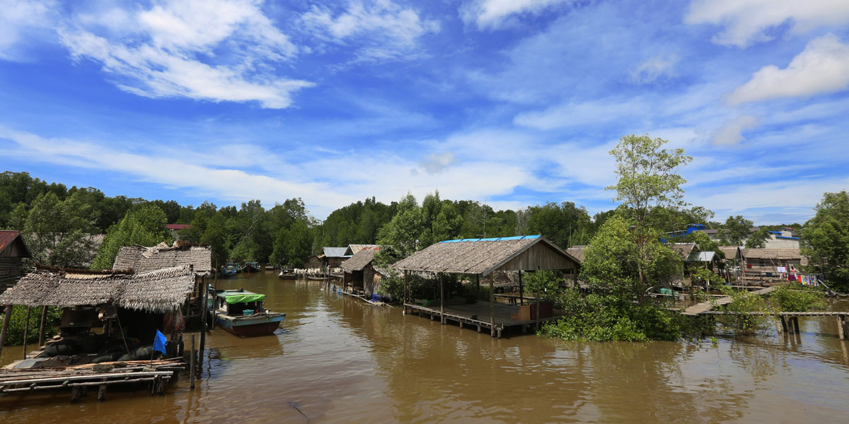 Coastal village in Indonesia