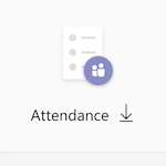 Image showing the attendance report download button after a Teams meeting