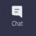 Image of the chat icon on the teams navigation bar. Icon of a speech bubble. 